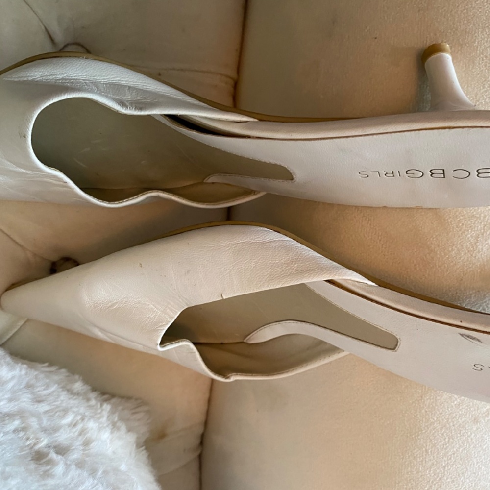 BCBG white  shoes